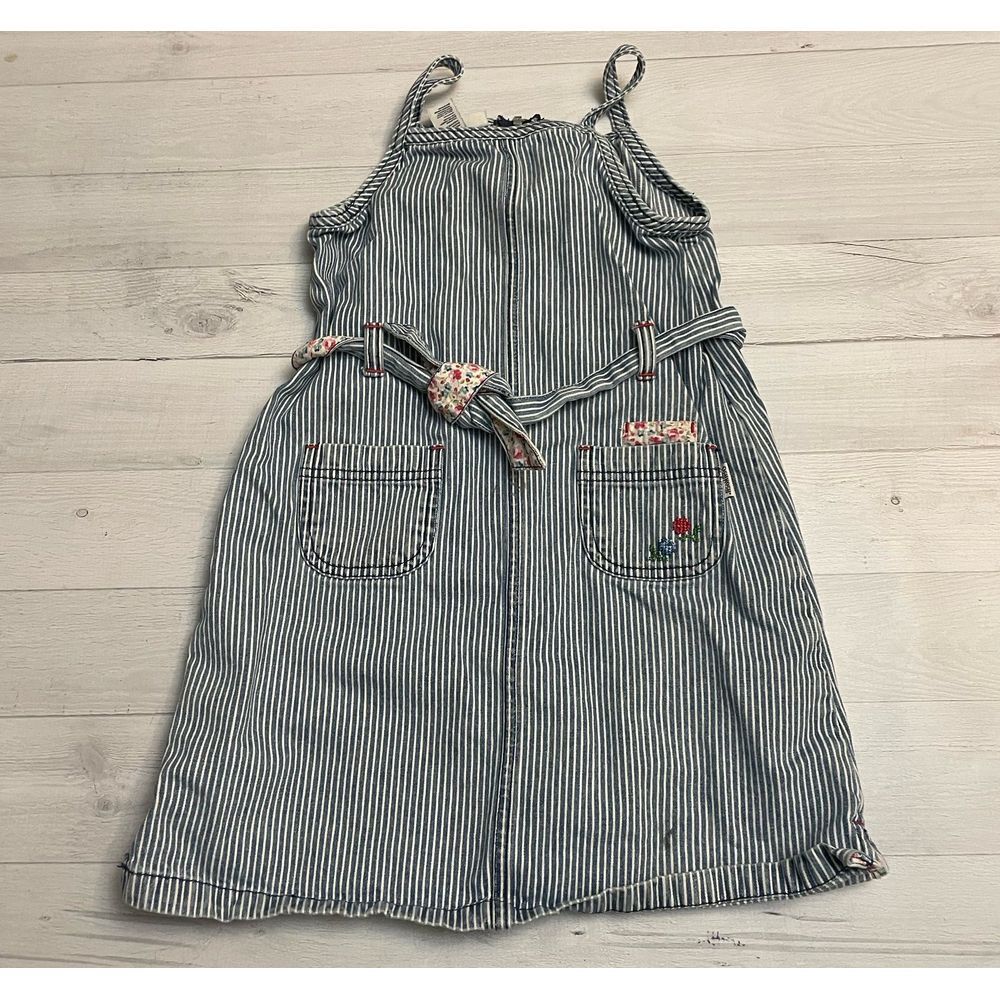 Osh Kosh B'Gosh railroad Stripe Overalls Jumper Dress‎ size 6